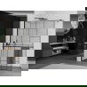 Mexen Kioto+ perete de duș cu raft Walk-in 70 x 200 cm, model negru, negru - 800-070-121-70-78