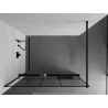 Mexen Kioto+ zuhanyfal polccal Walk-in 80 x 200 cm, fekete minta, fekete - 800-080-121-70-78