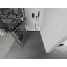Perete de duș Mexen Kioto+ cu raft Walk-in 70 x 200 cm, model alb, negru - 800-070-121-70-85