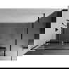 Mexen Kioto+ perete de duș cu raft și cuier 70 x 200 cm, transparent/Model alb 8 mm, Neagră - 800-070-121-70-97