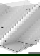 Mexen Lunar-B Duo zuhanykabin nyíló ajtóval 100 x 80 cm, átlátszó, fekete - 832-100L-080P-70-00