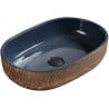 Mexen Aleta chiuvetă de blat 59 x 40 cm, albastră - 22035966