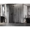 Mexen Lunar-B Duo cabină de duș cu deschidere 85 x 85 cm, transparentă, neagră - 832-085L-085P-70-00
