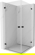 Mexen Lunar-B Duo cabină de duș cu deschidere 85 x 85 cm, transparentă, neagră - 832-085L-085P-70-00