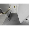Mexen Kioto+ zuhanyfal polccal Walk-in 80 x 200 cm, áttetsző/fagyott, arany - 800-080-121-50-35