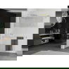 Mexen Kioto+ perete de duș cu raft Walk-in 120 x 200 cm, transparent/satinat, auriu - 800-120-121-50-35