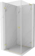 Mexen Lunar-B L cabină de duș cu ușă stânga 100 x 100 cm, transparent, auriu periat - 832L-100-100-55-00-L