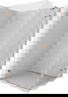 Mexen Lunar-B L zuhanykabin balra nyíló 85 x 70 cm, átlátszó, rózsaarany - 832L-085-070-60-00-L