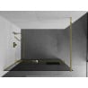 Mexen Kioto+ perete de duș cu raft Walk-in 100 x 200 cm, grafit, auriu - 800-100-121-50-40
