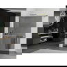 Mexen Kioto+ zuhanyfal polccal Walk-in 110 x 200 cm, grafit, arany - 800-110-121-50-40