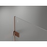Mexen Lunar-B L cabina de duș batantă stânga 100 x 100 cm, transparentă, aur roz - 832L-100-100-60-00-L