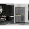 Mexen Kioto+ zuhanyfal polccal 120 x 200 cm, grafit, arany - 800-120-121-50-40