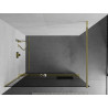 Mexen Kioto+ zuhanyfal polccal 120 x 200 cm, grafit, arany - 800-120-121-50-40
