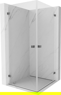 Mexen Lunar-B Duo cabină de duș pivotantă 85 x 85 cm, transparentă, metal armat - 832-085L-085P-95-00