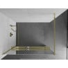 Mexen Kioto+ zuhanyfal polccal Walk-in 90 x 200 cm, tükör, arany - 800-090-121-50-50