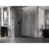 Cabină de duș Mexen Lunar-B Duo cu uși batante 100 x 100 cm, transparent, metal pistol - 832-100L-100P-95-00