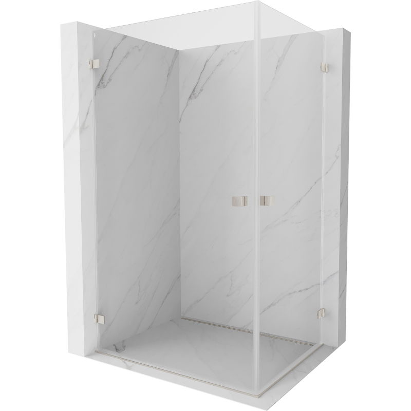 Mexen Lunar-B Duo cabină de duș batantă 85 x 70 cm, transparentă, nichel periat - 832-085L-070P-97-00