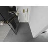 Mexen Kioto+ panou de duș cu raft Walk-in 100 x 200 cm, cadru negru, auriu - 800-100-121-50-70