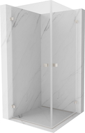 Mexen Lunar-B Duo cabină de duș batantă 90 x 90 cm, transparent, nichel periat - 832-090L-090P-97-00