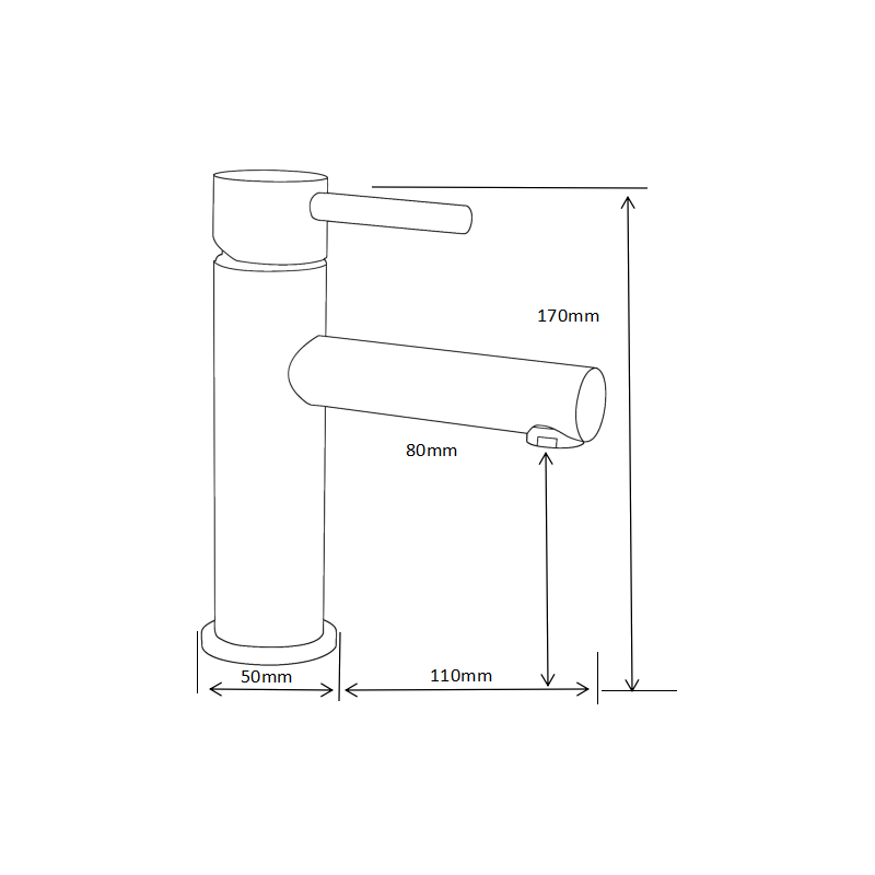 Mexen Elba baterie de lavoar, crom - 74100-00