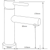 Mexen Elba baterie pentru chiuvetă, Crom - 74100-00
