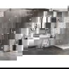 Mexen Lunar-B L cabină de duș pivotantă dreaptă 70 x 70 cm, transparent, albă - 832L-070-070-20-00-P