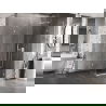 Mexen Lunar-B L cabină de duș pivotantă dreaptă 70 x 70 cm, transparent, albă - 832L-070-070-20-00-P