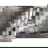 Mexen Lunar-B L cabină de duș articulată dreaptă 80 x 70 cm, transparentă, albă - 832L-080-070-20-00-P