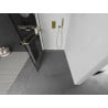 Mexen Kioto+ panou de duș cu raft Walk-in 100 x 200 cm, grilaj negru, auriu - 800-100-121-50-77