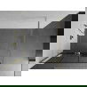 Mexen Kioto+ zuhanyfal polccal Walk-in 110 x 200 cm, fekete rácsos, arany - 800-110-121-50-77