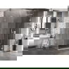 Mexen Lunar-B L cabină de duș pivotantă dreapta 95 x 80 cm, transparent, albă - 832L-095-080-20-00-P