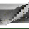 Mexen Kioto+ zuhanyfal polccal és korláttal 140 x 200 cm, Átlátszó/Fekete minta 8 mm, Arany - 800-140-121-50-77