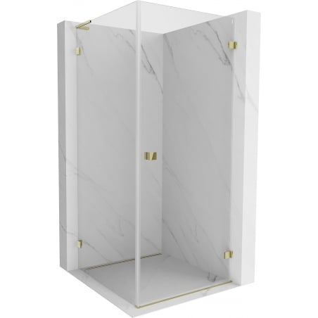 Mexen Lunar-B L cabină de duș cu ușă batantă dreapta 70 x 70 cm, transparentă, auriu - 832L-070-070-50-00-P