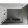 Mexen Kioto+ zuhanyfal polccal Walk-in 80 x 200 cm, fekete minta, arany - 800-080-121-50-78