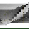 Mexen Kioto+ perete de duș cu raft și cuier 140 x 200 cm, transparent/Model negru 8 mm, Aurie - 800-140-121-50-78