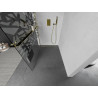 Mexen Kioto+ zuhanyfal polccal Walk-in 80 x 200 cm, fehér minta, arany - 800-080-121-50-85