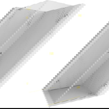 Mexen Lunar-B L cabină de duș cu ușă dreaptă 80 x 80 cm, transparentă, aurie - 832L-080-080-50-00-P