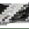 Mexen Kioto+ zuhanyfal polccal Walk-in 70 x 200 cm, fehér minta, arany - 800-070-121-50-97