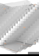 Mexen Lunar-B L zuhanykabin balra nyíló 90 x 80 cm, átlátszó, matt réz - 832L-090-080-65-00-L