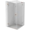 Mexen Lunar-B L cabină de duș cu ușă batantă stânga 90 x 90 cm, transparent, cupru periat - 832L-090-090-65-00-L