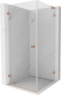 Mexen Lunar-B L cabină de duș cu ușă batantă stânga 90 x 90 cm, transparent, cupru periat - 832L-090-090-65-00-L