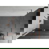 Mexen Kioto+ perete de duș cu raft și cuier 80 x 200 cm, transparent 8 mm, Roz-auriu - 800-080-121-60-00