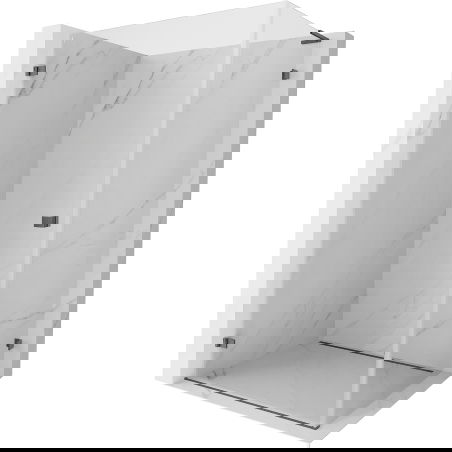 Cabină de duș Mexen Lunar-B L cu deschidere spre stânga 90 x 70 cm, transparentă, gri armat - 832L-090-070-66-00-L
