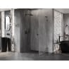 Cabină de duș Mexen Lunar-B L rabatabilă stânga 100 x 90 cm, transparentă, gri armat periat - 832L-100-090-66-00-L