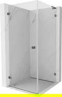 Mexen Lunar-B L cabină de duș cu ușă pivotantă stânga 100 x 100 cm, transparent, gri pistol periat - 832L-100-100-66-00-L