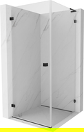 Mexen Lunar-B L cabină de duș pivotantă stânga 80 x 80 cm, transparent, negru - 832L-080-080-70-00-L
