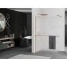 Mexen Kioto+ Walk-in zuhanyfal polccal 100 x 200 cm, zúzmara, rózsaarany - 800-100-121-60-30