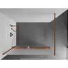 Mexen Kioto+ Walk-in zuhanyfal polccal 100 x 200 cm, zúzmara, rózsaarany - 800-100-121-60-30