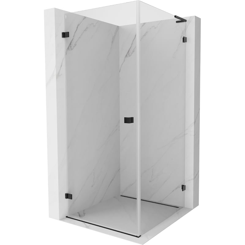 Mexen Lunar-B L cabină de duș culisantă stânga 100 x 100 cm, transparent, negru - 832L-100-100-70-00-L