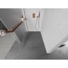 Mexen Kioto+ zuhanyfal polccal Walk-in 120 x 200 cm, homokfúvott, rózsaarany - 800-120-121-60-30